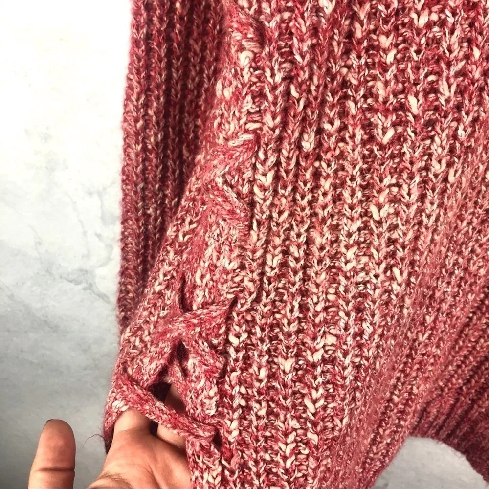 [Lucky Brand] Pink Knit Long Sleeve Comfy Sweater